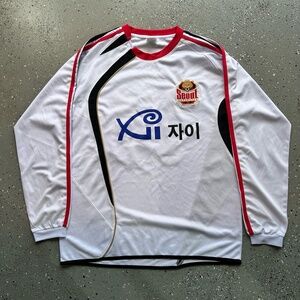 ROPER FC Seoul VTG 2008 Korea Soccer Jersey Large White 10 Long Sleeve